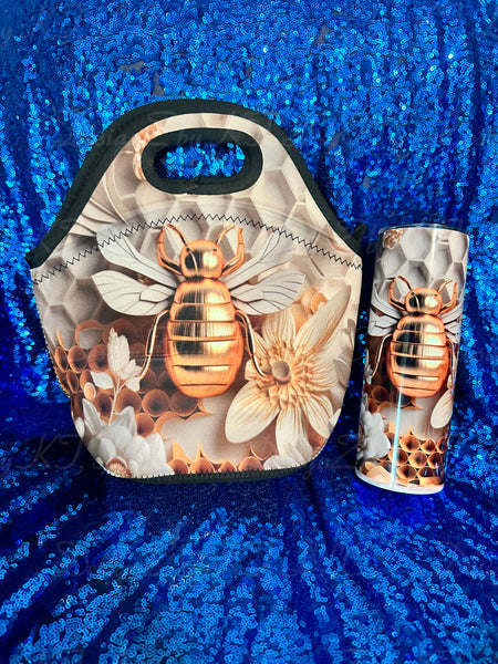 Bee Tumbler and Lunch Tote